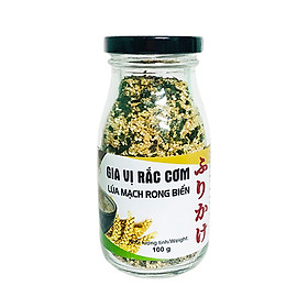 Gia vị rắc cơm lúa mạch rong biển chai thủy tinh 100 g