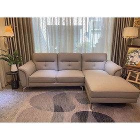Mua Sofa góc L da bò Italy Juno sofa màu xám SFLCT06 2m6 x 1m6 hàng cao cấp chuẩn da bò nhập khẩu Ý