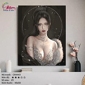 Mua Tranh sơn dầu số hoá tự tô màu Gam CN4443 40x50cm căng sẵn khung