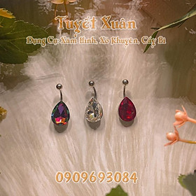 Khuyên rốn viên ngọc thời trang chất liệu titan không rỉ đá sáng đẹp sang trọng thời thượng