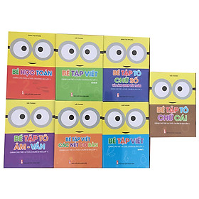 Combo bé tập viết, bé tập tô và bé học toán (Minion -  trọn bộ 7 cuốn)