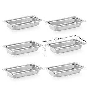 Mua Khay GN 1/3 Đựng Thạch Topping Đựng Thực Phẩm Đựng Pate (có nắp) - Cao 6 5cm ( Không Nắp)