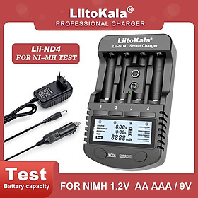 LIITOKALA LII-ND4 Bộ sạc LCD và khả năng kiểm tra cho 1,2V NIMH/CD 9V Màu pin: LII-ND4 FULL SET