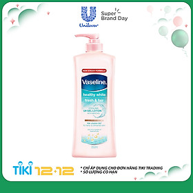 Gel Dưỡng Thể Dịu Mát Trắng Da Vaseline Fresh & Fair 350ml