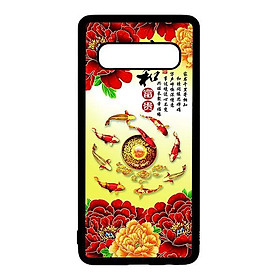 Ốp lưng điện thoại dành cho Samsung S10 Plus Hoa Mẫu Đơn Đỏ