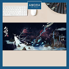 Mua Miếng lót chuột chơi game cỡ lớn - chống nước  chống trượt - bo viền - 80 x 30cm - Amora UNI