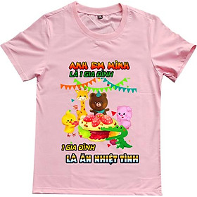 Áo Thun Nam Họa Tiết 1 Gia Đình Là Ăn Nhiệt Tình