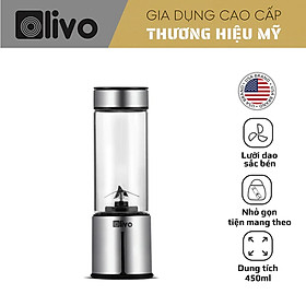 Mua Máy Xay Sinh Tố Cầm Tay OLIVO PB01 – Xay Được Đá Viên  Sạc Pin Sử Dụng Không Cần Dây – Nhỏ Gọn  Cao Cấp  Tiện Lợi  Dung Tích 450ML