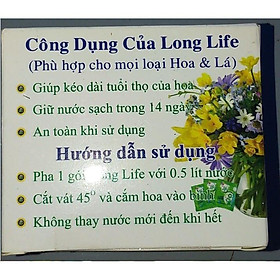 Hộp 10 Gói dưỡng hoa Longlife, xuất xứ Israel, giữ hoa tươi lâu, 14 ngày không thay nước