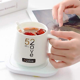 Mua Đế hâm nóng cốc điện tử kèm ly uống cà phê cao cấp