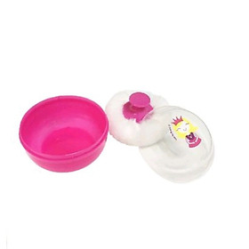 Hộp đựng và bông thoa phấn rơm Fluffy Powder Puff With Case - Lucky Baby