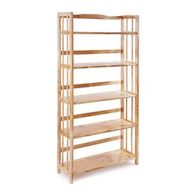 Mua Kệ sách gỗ cao su tự nhiên loại lớn siêu bền chống mối mọt thiết kế thông minh đa năng (30 x 80cm)