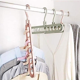 SET 3 Móc Treo Quần Áo Đa Năng 9 Lỗ Tiết Kiệm Diện Tích