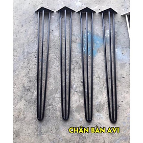 Mua Chân bàn sắt Hairpin 72cm (Loại 3 thanh sắt)  sơn tĩnh điện  tặng kèm ốc vít