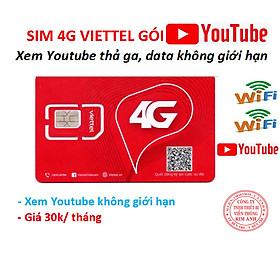 Sim Viettel nghe gọi dùng mãi mãi gói Gói cước YT30 30 ngày xem YouTube