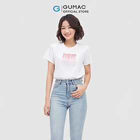 Áo thun nữ gumac atc04007 form cơ bản in hình xinh xắn