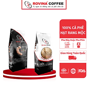 Cà Phê Rovina Khát Vọng - Pha Máy - Gói 500gr Nguyên Hạt Với Mùi Vị Đặc Trưng Đúng Vị Thật Của Cà Phê Việt Nam, Vị Đắng Của Robusta, Mùi Thơm Của Arabica