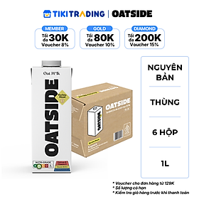 Thùng 6 hộp Sữa yến mạch OATSIDE vị nguyên bản Barista Blend 1L