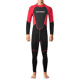 Bộ trang phục lặn bảo vệ chống phát ban dành cho nam nữ, bảo vệ khỏi tia cực tím-Màu đỏ-Size