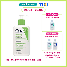 Sữa Rửa Mặt Giúp Làm Sạch Và Cấp Ẩm Dành Cho Da Thường Và Da Khô Cerave Hydrating Cleanser 236ml