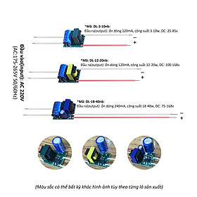 Nguồn driver Led 5w 10w 20w 30w 50w dùng cho đèn Led mạch Led 120mA 240mA theo lựa chọn kỹ thuật Posson DL-x-xnb