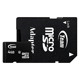 Thẻ nhớ micro SDHC Team Group 4GB / 8GB tốc độ Class 10 kèm adapter - Hàng chính hãng