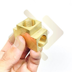 Mua Tê chia ba đầu ren trong bước ren dân dụng - Đồng phay nguyên khối brass pipe fitting female elbow Tee T