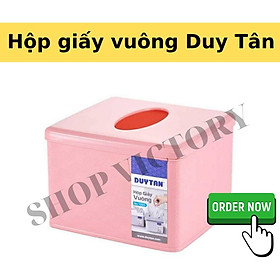 Mua Hộp Đựng Giấy Vuông Nhựa Duy Tân chính hãng (13 4 x 13 4 x 9 1 cm) No.1093