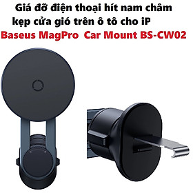 Mua Giá đỡ điện thoại nam châm gắn cửa gió ô tô cho iPhone Baseus MagPro Car Mount BS-CW02 - Hàng chính hãng