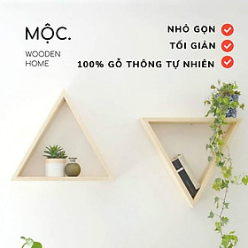 Mua Kệ Gỗ Tam Giác Trang Trí Tường/ Triangle Wood Shelf Decor - Mộc. Home