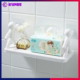 Kệ Dán Tường Đa Năng Hình Người KUNBE, Để Gia Vị, Đồ Dùng Nhà Tắm Thiết Kế Độc Đáo