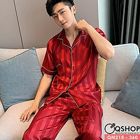 BỘ ĐỒ PIJAMA NAM TAY NGẮN CAO CẤP QSHOP QM218