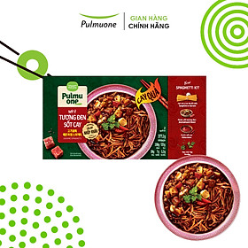Mỳ Ý tương đen sốt cay 377.2 g suất cho 2 người ăn (có sắn gói sốt cay, sốt tương đen, mỳ, gói muối, rau mùi tây)