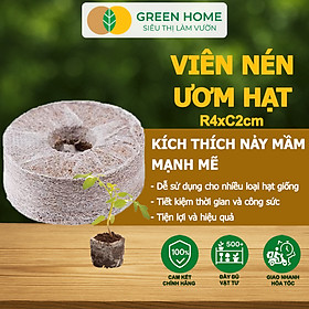 Viên Nén Xơ Dừa Greenhome, Ươm Hạt Giống, Ươm Cây Con Tiện Lợi, Đầy Đủ Dinh Dưỡng, Cây Phát Triển Nhanh