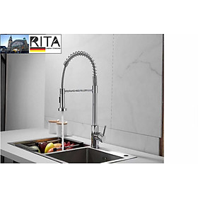 Mua vòi rửa chén nóng lạnh dây rút RITA
