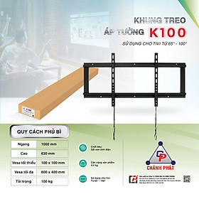 Mua Khung mâm chính hãng CP giá treo tivi led cố định cho mọi hãng tivi từ 43-100 inch kèm ốc vít K100 - Hàng Chính Hãng