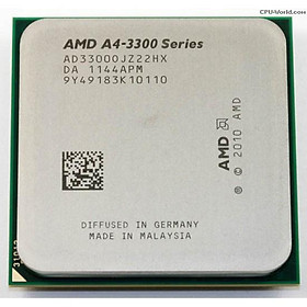 CPU AMD A4 3300 2.50GHz, 2 Cores 2 Threads, FM1