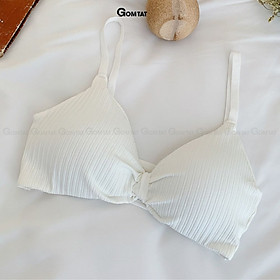 Áo bra thắt nơ 2 dây không gọng đệm mỏng siêu nâng ngực, áo lót nữ hở lưng chất cotton siêu thoáng khí - BRANO-003