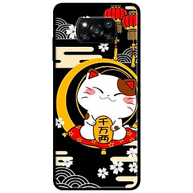 Ốp lưng dành cho Xiaomi Poco X3 mẫu Mèo Nền Đen