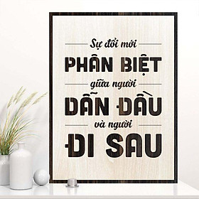 Mua Tranh gỗ decor truyền cảm hứng  Sự đổi mới phân biệt giữa người dẫn đầu và người đi sau