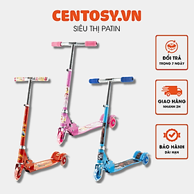 Xe trượt scooter ba bánh phát sáng nhiều màu, gấp gọn ,dễ dàng mang theo cho bé vận động