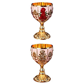 2Pcs Small Wine Goblet Elegant Cup Glass Bar European style Decoration