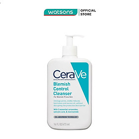 Sữa Rửa Mặt Cerave Cho Da Dầu Mụn Blemish Control Cleanser 473ml