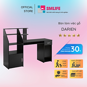 Mua Bàn Học Bằng Gỗ Kích Thước Nhỏ Gọn SMLIFE Darien
