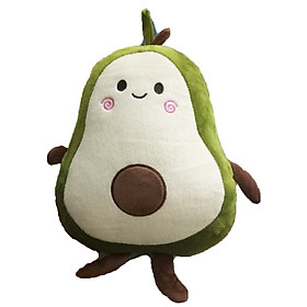 Gấu bông gối ôm quả bơ màu xanh đậm size 40cm - Tặng khẩu trang thời trang vải Su màu ngẫu nhiên