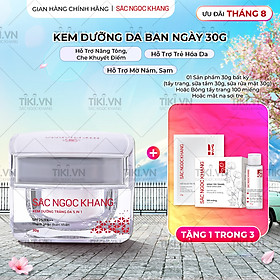 Kem dưỡng da Sắc Ngọc Khang 5 trong 1 ban ngày 30g giúp nuôi dưỡng làn da sáng khỏe, mờ thâm nám ngăn ngừa lão hóa