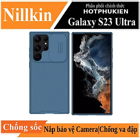 Ốp lưng chống sốc bảo vệ camera cho Samsung Galaxy S23 Ultra hiệu Nillkin Camshield Pro chống sốc cực tốt, chất liệu cao cấp, có khung & nắp đậy bảo vệ Camera - Hàng nhập khẩu