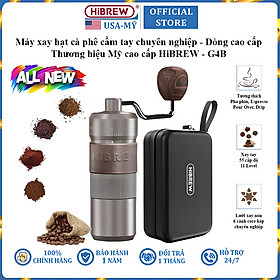 Mua Máy xay hạt cà phê cầm tay lưỡi 6 cánh core kép  55 cấp độ và 11 level thương hiệu HiBREW G4B - Hàng Chính Hãng