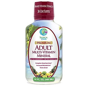 Tropical Oasis Multi Vitamin and Mineral Liquid Supplement ,16 fl oz, 32 servings