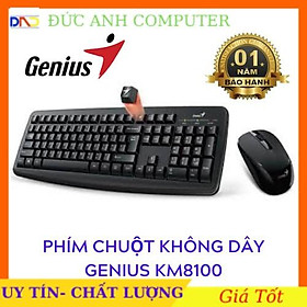 Combo Bàn Phím + Chuột Không Dây Genius KM-8100 - Hàng Chính Hãng